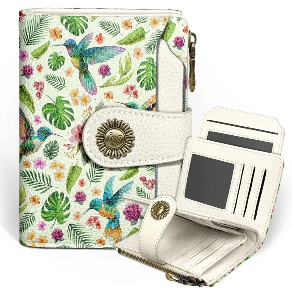Floral Bird Print Wallet